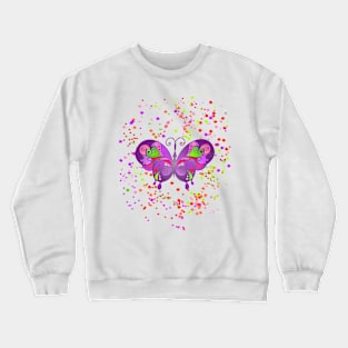 Colorful Butterfly Design - A Playful and Artistic Look Crewneck Sweatshirt